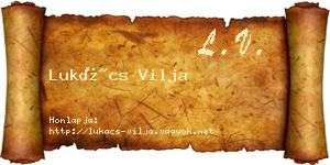 Lukács Vilja névjegykártya
