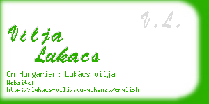 vilja lukacs business card