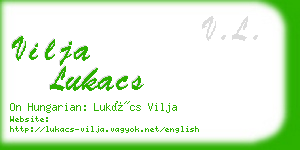 vilja lukacs business card